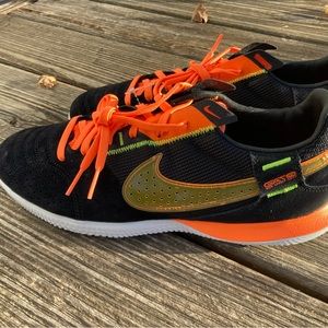 Nike Streetgato Black Orange Volt DC8466-081 Men's Indoor Soccer Shoes